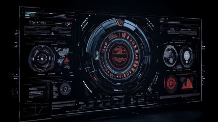 Futuristic Tech Interface: Digital 3D Render of a Complex Control Panel AI Generated