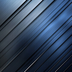 Obraz premium Modern abstract background with black, silver, and dark blue metallic geometric design, Generative AI