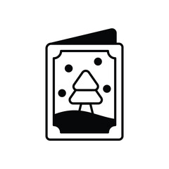 Christmas Card icon isolated on a white background. Vector illustration.