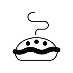 Pie  icon isolated on a white background. Vector illustration.