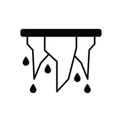 Icicles icon isolated on a white background. Vector illustration.