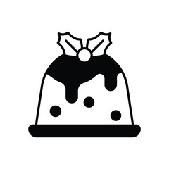 Christmas Pudding icon isolated on a white background. Vector illustration.