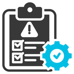 Risk Management Glyph Blue Grey Icon