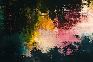 Obraz premium A digital glitch-style abstract background with