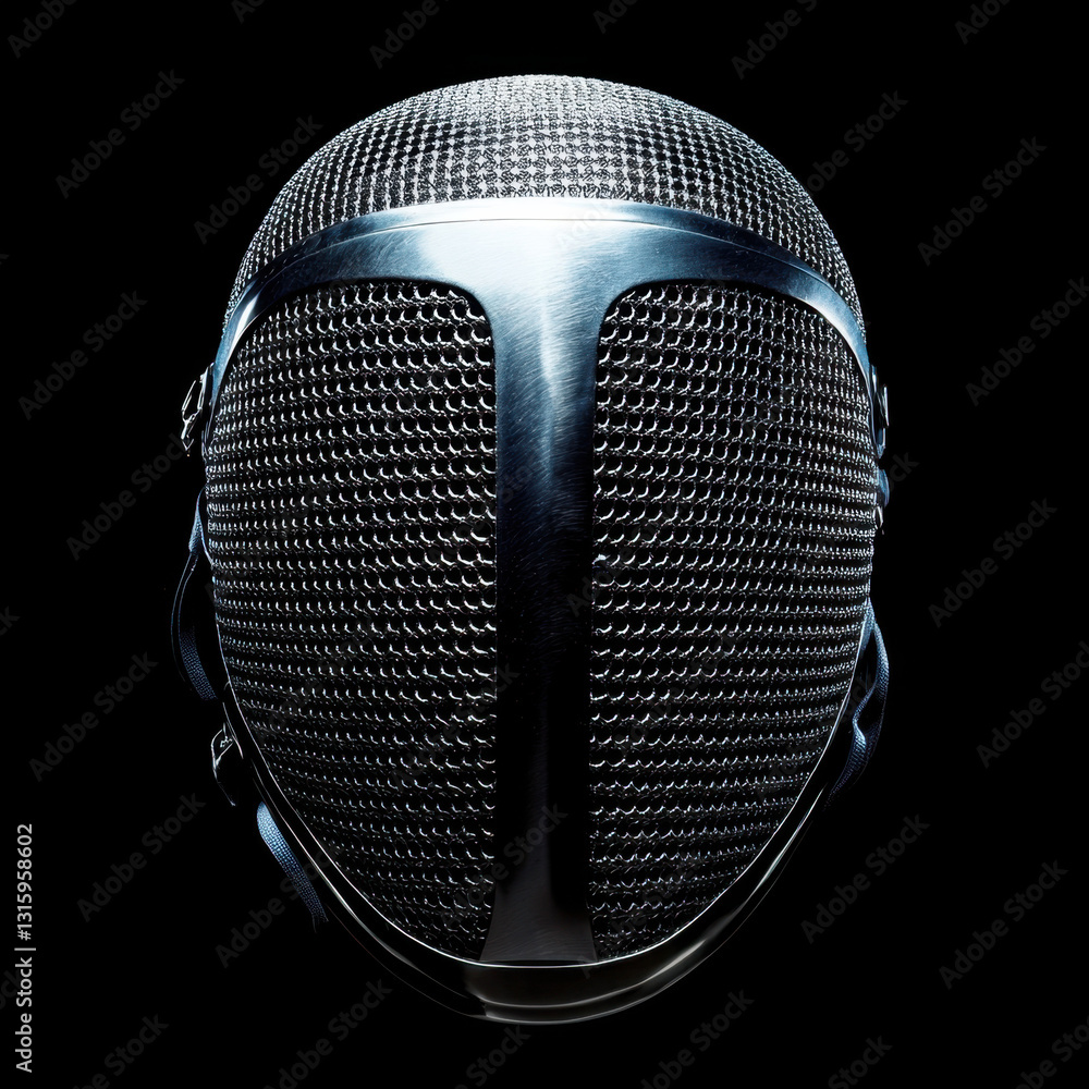 Poster modern microphone with elegant design and polished finish for professional use in recording and perf