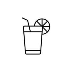 Lemon juice line icon