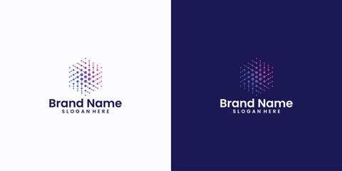 Hexagon technology logo design