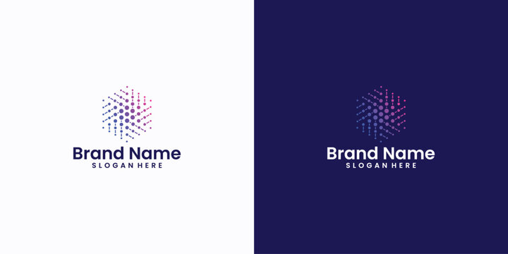 Hexagon technology logo design
