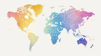 Unique Vector Dotted World Map: A Distinctive Geographical Visual