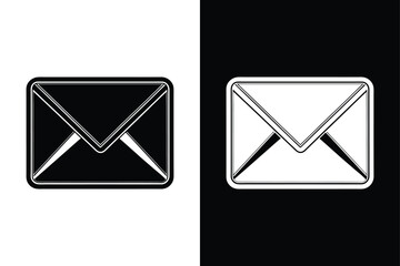 Envelope icon, Mail icon Silhouette vector for web, computer and mobile app