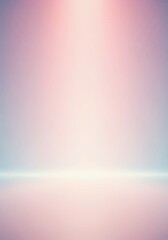 Even light illuminates a soft blur texture in a gradient color backdrop transitioning from warm pink to cool blue, with a subtle floor perspective