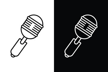 Voice & Sound Icon Collection Stylish Mic Vector Graphics