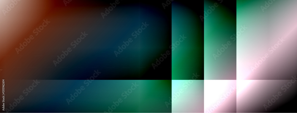 Aufkleber Dynamic shadow lines with gradient colors geometric background