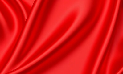 red silk texture for background, red satin smooth fabric background for celebration, ceremony or advertisement.