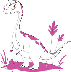 vector illustration of a cartoon dinosaur