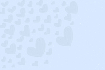 Cute blue heart shape illustration background 