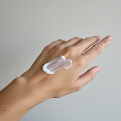 female hands with cream