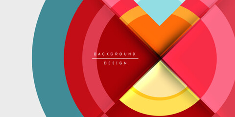 Circle and semi circle geometric background. Vector Illustration For Wallpaper, Banner, Background, Card, Book Illustration, landing page