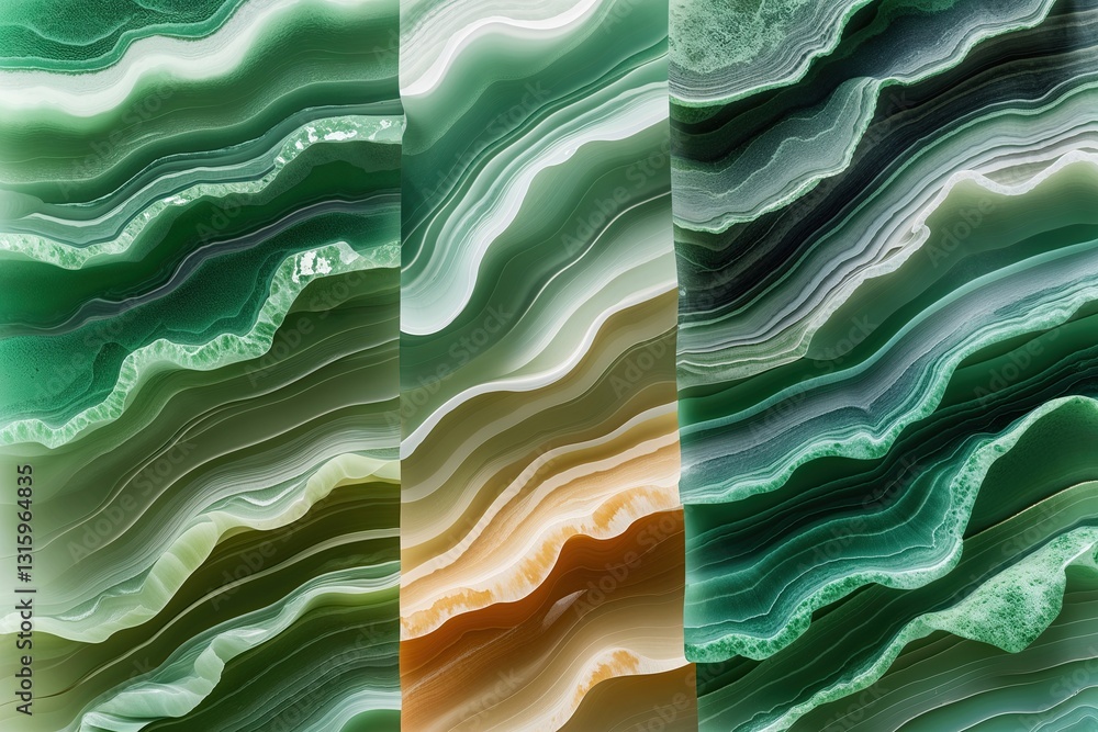 Poster jade gradient texture display with soothing grain and harmonious layers
