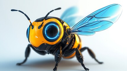 Robotic bee, close-up, studio, technology
