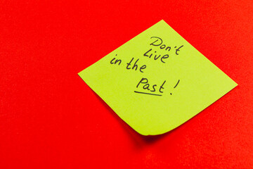 Thought-provoking note encouraging mindfulness on a bright background