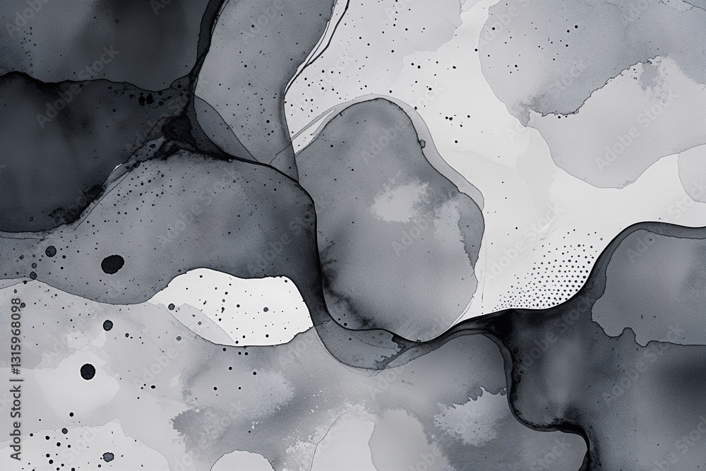 Aufkleber dynamic grey watercolor background with halftone pattern for creative projects