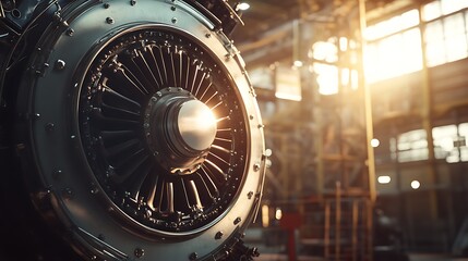 Jet engine highlighting mechanical details images