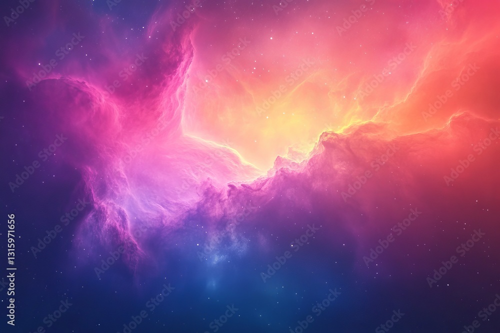 Poster explore the mesmerizing beauty of colorful cosmic clouds in deep space. this stunning image captures