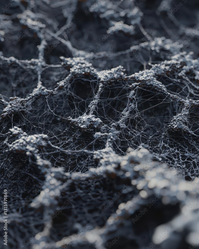 Poster intricate micro network macro shot of natural textures and patterns