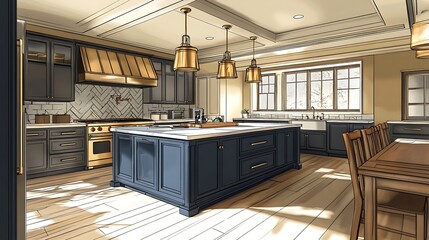 Luxury farmhouse kitchen color scheme wallpapers