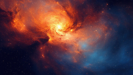 Obraz premium Stunning Cosmic Nebula with Fiery Glow – Space Photography