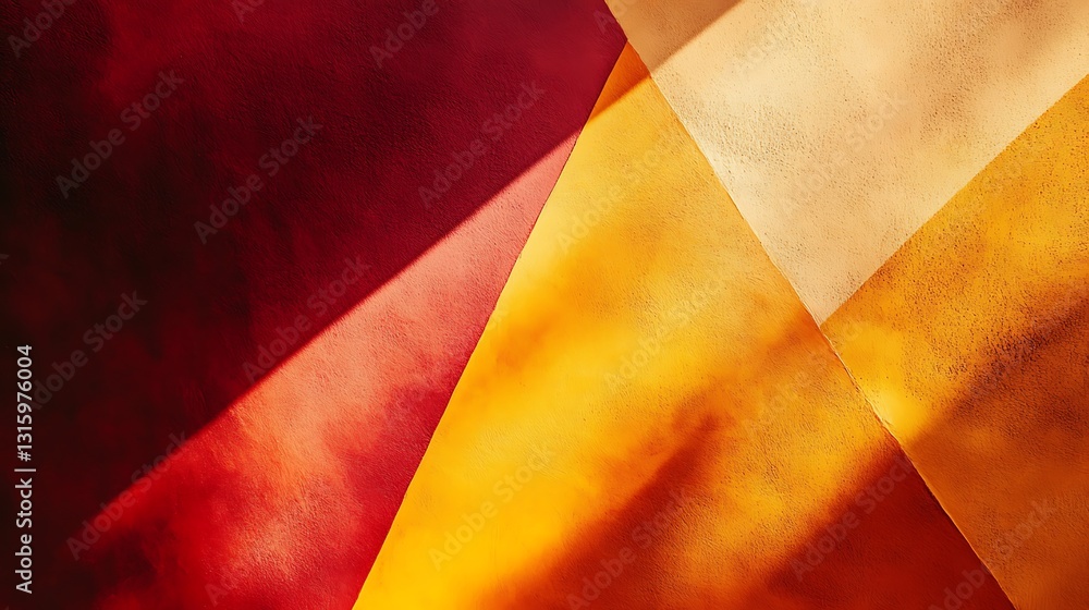 Aufkleber abstract background with warm colors and diagonal lines, showcasing interplay of light and shadow on