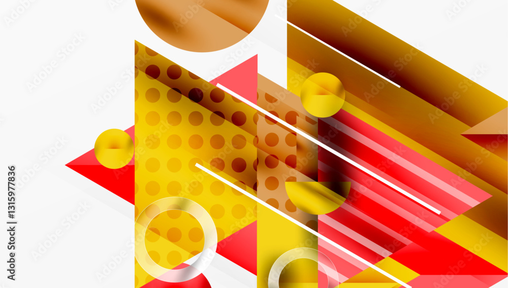 Poster sleek abstract background - layered triangles with vibrant gradient tones. semi-transparent shapes a