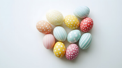 Fototapeta premium easter, egg, eggs, holiday, spring, decoration, colorful, celebration, color, painted, season, symbol, paint, tradition, yellow, flower, traditional, colored, basket, food, seasonal, green, pattern, i