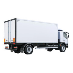 A modern delivery truck with a spacious cargo area, perfect for transporting goods. transparent background