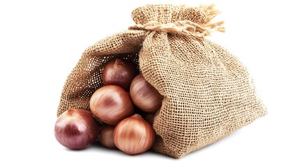 Organic onions in sack wallpapers