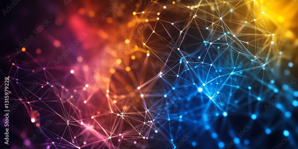 Poster experience a vibrant abstract background showcasing dynamic colors and intricate light effects. this