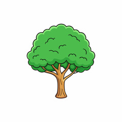 vector illustration of a green tree