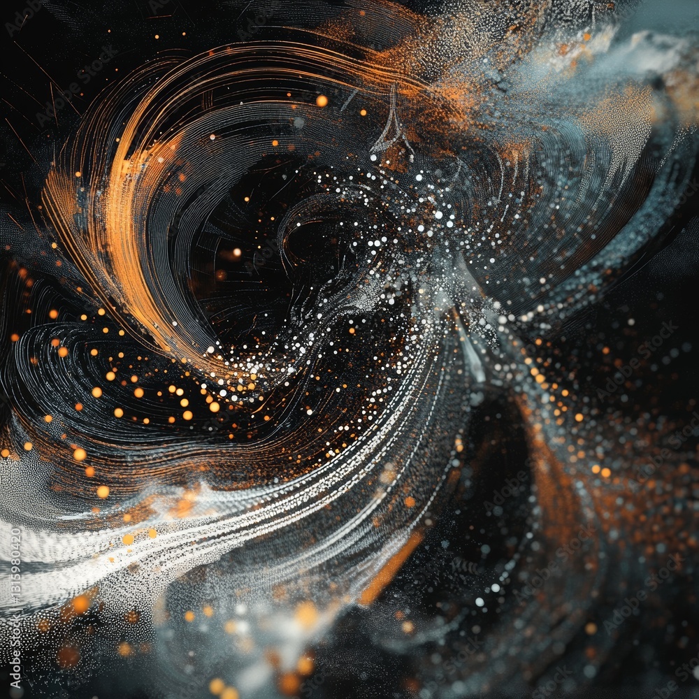 Poster explore a visually striking abstract image featuring swirling patterns and dynamic textures. the cap