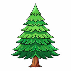 christmas tree vector illustration