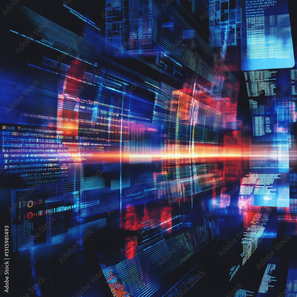 Aufkleber explore a vibrant abstract background featuring creative digital designs. this colorful artwork show