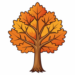 autumn tree isolated