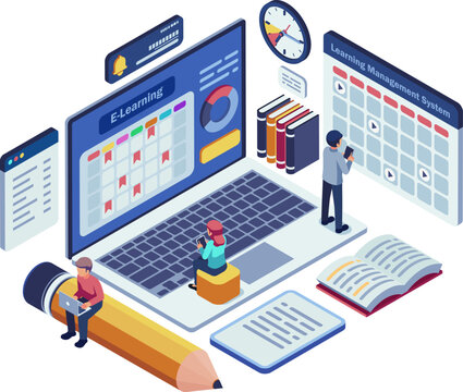 Isometric Learning Management System with Online Course Scheduling