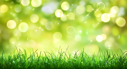 Obraz premium Enchanted Forest with Fireflies and Magical Lights