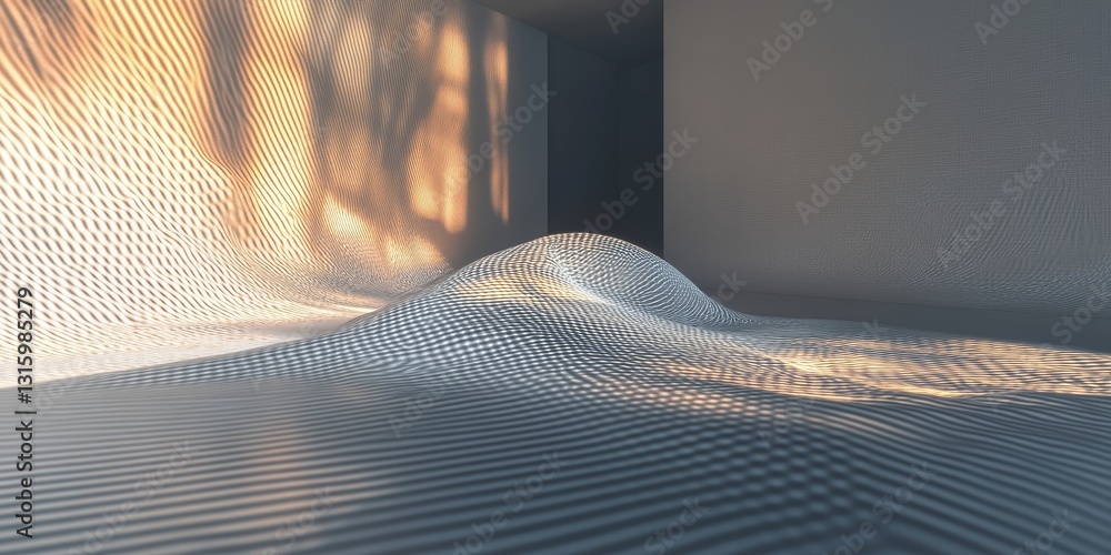 Poster captivating abstract landscape showcasing light and shadow patterns on a textured surface. this sere