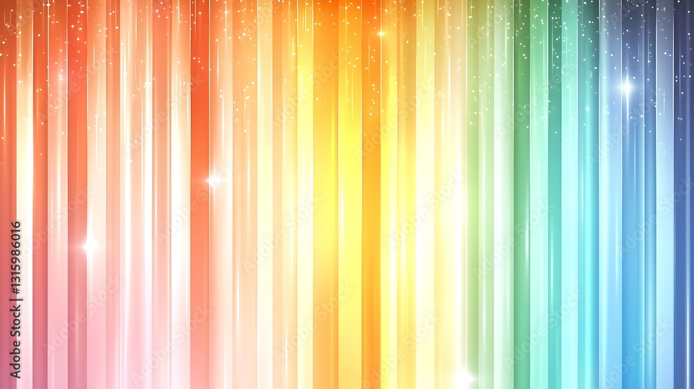 Poster colorful vertical stripes with sparkles and soft gradient effect for background or design use