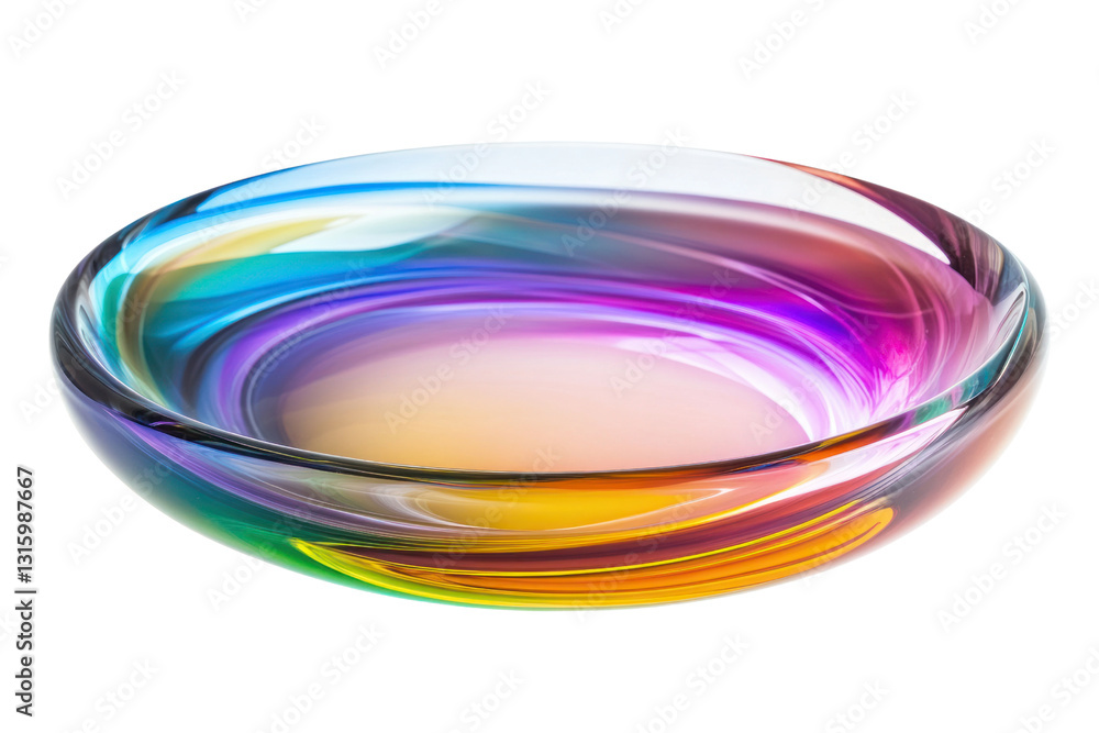 Poster abstract light reflections in rainbow hues, casting soft circular patterns and glowing highlights, g