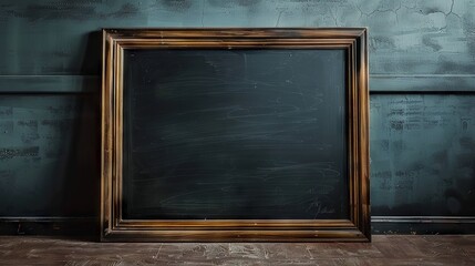 Vintage black chalkboard with weathered texture for timeless classroom instruction and educational presentations.