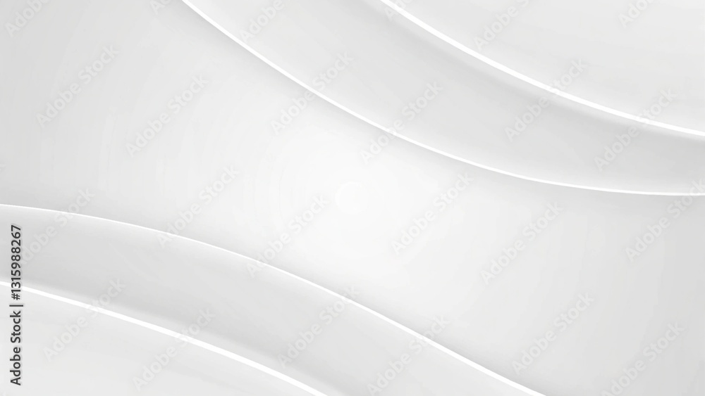 Aufkleber abstract white grey glossy wave background. monochrome smooth banner design. abstract white technolo