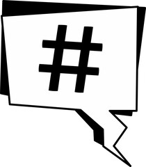 Obraz premium Hashtag marketing boosts viral campaigns and social media success. Strategic hashtag marketing tracking helps analyze trends, optimize SMM strategies, improve engagement. Isolated illustration.